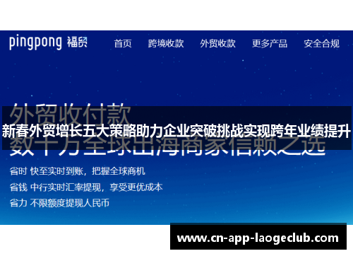 新春外贸增长五大策略助力企业突破挑战实现跨年业绩提升