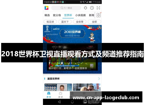 2018世界杯卫视直播观看方式及频道推荐指南