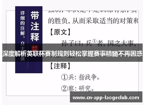 深度解析英联杯赛制规则轻松掌握赛事精髓不再困惑